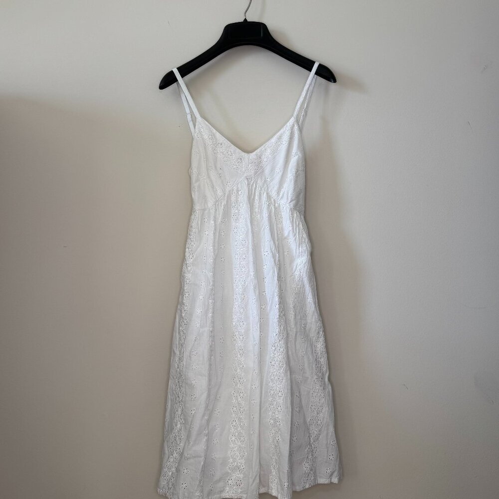 Red Chili Girl’s L White Spaghetti Strap Spring/Summer Dress